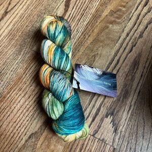 Sock Obsession Yarn Fingering Variegated Superwash Merino Wool Nylon Green Teal